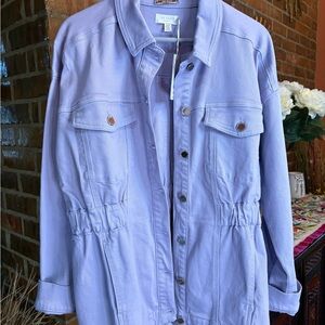 Ted Baker Lavender Utility Jean Jacket
